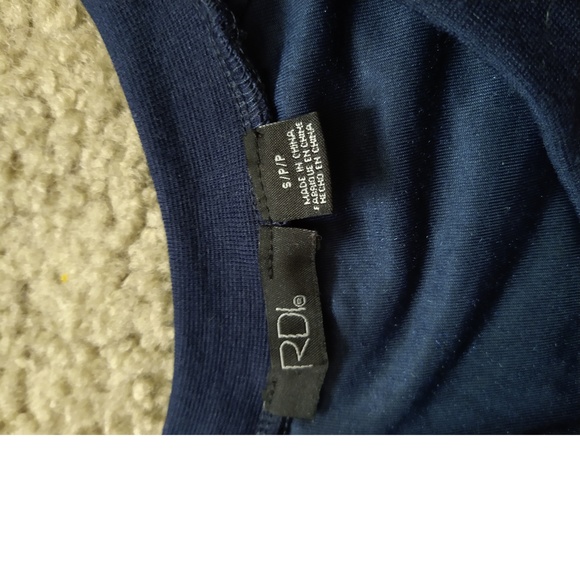 RDI BLUE VELVET SHIRT WITH FRONT ROUCHING SIZE S - Picture 5 of 6